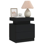 ZNTS Bedside Cabinet Black 45x35x52 cm Engineered Wood 326850