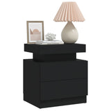 ZNTS Bedside Cabinet Black 45x35x52 cm Engineered Wood 326850