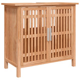 2 Piece Bathroom Furniture Set Solid Wood Walnut 3185783
