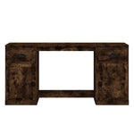 Desk with Cabinet Smoked Oak Engineered Wood 3185332