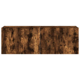 TV Wall Cabinets with LED Lights 2 pcs Smoked Oak 60x35x41 cm 837311