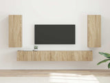 TV Cabinet Set Wall-mounted 3 pcs Sonoma Oak Engineered Wood 3408981
