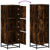 Highboard Smoked Oak 35.5x35x106.5 cm Engineered Wood and Metal 849066