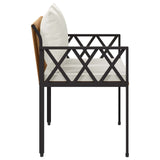 Outdoor Benches 2 -Seater 116 x 56 x 75 cm Poly Rattan 42025354