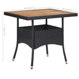 Garden Dining Set Black, Cream White 3095922