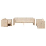 ZNTS 2 Piece Garden Lounge Set Solid Wood Pine 3216900