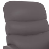Recliner Chair Grey Faux Leather 342689