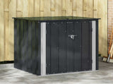 Garden Storage Box Black 101.5 x 82 x 100 cm Steel 42011280