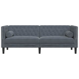 Sofa Dark Grey 194 x 74.5 x 70.5 cm Velvet 42013023