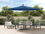 Cantilever Garden Parasol Azure Polyester fabric, Steel pole 47137