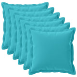 Cushion Cover 6 pcs HOUTEN Turquoise 80 x 80 cm Polyester 921740