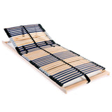 Slatted Bed Base without Mattress with 42 Slats 7 Zones 80x200 cm 246468