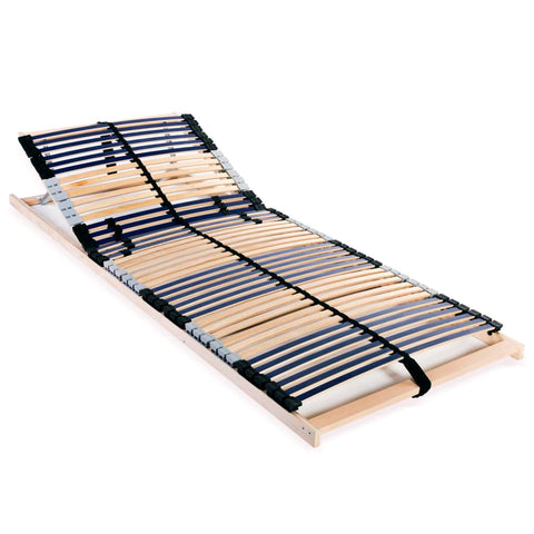 Slatted Bed Base without Mattress with 42 Slats 7 Zones 90x200 cm 246469