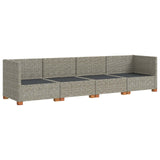 4 pcs Rattan Lounge Set with Cushions GENDT Natural Rattan 3429861