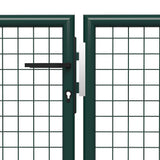 Garden Gate Steel 400x200 cm Green 144315