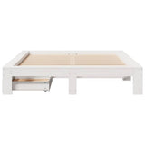 Bed Frame without Mattress White 140x200 cm Solid Wood Pine 3309000