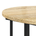 ZNTS Side Table Set of 2, Sonoma Oak Wood and Metal 869715