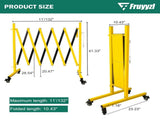 Metal Expandable Barricade, 11 Feet Retractable Fence Outdoor, Mobile Safety Barrier Gate, Easily 26680338