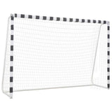 Soccer Goal 300x200x90 cm Metal Black and White 91954