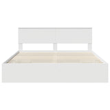 Bed Frame with Drawer White 180 x 200 cm Engineer Wood 3410679