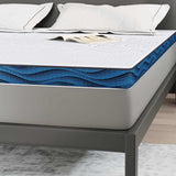 Mattress Pads White and blue 200 x 200 cm Gel Memory Foam 4106274