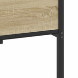 Bed Frame without Mattress Sonoma Oak 107x203 cm Engineered Wood 4106976