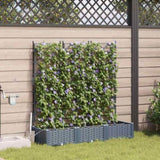 Garden Planter 3 pcs LiGht Grey 120 x 40 x 126 cm PP 42002898