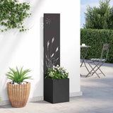Garden Privacy Screen Black 32 x 150 cm Cold-rolled steel 876357