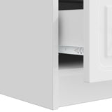 TV Cabinet High Gloss White 147 x 34.5 x 27 cm Engineered Wood 895859