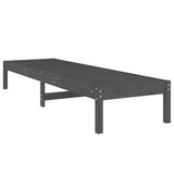 Sun Lounger Set of 2 Grey Solid Pine Wood Large 825070