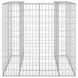 Gabion Wall for Garbage Bin Galvanised Steel 110x100x110 cm 151298