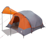 Family Tent Tunnel 8-Person Grey and Orange Waterproof 4009551
