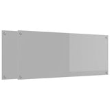 Kitchen Backsplash 2 pcs Light Grey 120 x 50 cm Tempered Glass 3415504