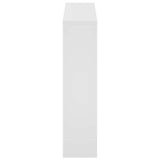 243046 Shoe Cabinet 2-Layer Mirror White 63x17x67 cm
