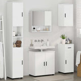 Bathroom Furniture Set 5 pcs White Engineered wood & Metal 3392993