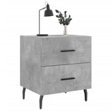 Bedside Cabinet Concrete Grey 40x35x47.5 cm Engineered Wood 827348