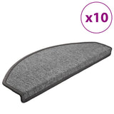 Stair Mats 10 pcs 65x24x4 cm Dark Grey Half Round Large 149753