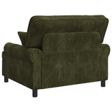 XXL Armchair with Cushions Green 1.5 Lines Fabric 42043502