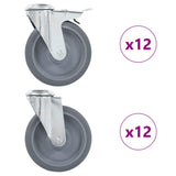 24 pcs Bolt Hole Swivel Casters 125 mm 277899