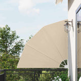 Balcony Privacy Screen 140 x 140 cm Polyester Beige 42000925