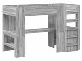 Loft Bed Frame with Desk with Storage Grey Sonoma 100 x 200 cm 3410464