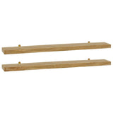 Wall Shelves 2 pcs 110x15x4 cm Solid Wood Teak 340757