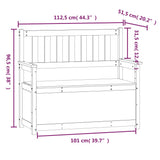 Bench 112.5x51.5x96.5 cm Solid Wood Pine 823559