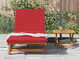 Sun Lounger Reclining Brown 199 x 63 x 85 cm Solid Acacia Wood 4105539