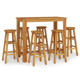 Garden Bar Set Natural Acacia Solid Acacia wood For 6 people 3154395