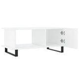 ZNTS Coffee Table High Gloss White 90x50x40 cm Engineered Wood 829510