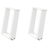 Coffee Table Legs U-Shaped 2 pcs White 38x cm Steel 4012761