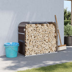 ZNTS Log Holder Brown 120x45x100 cm Galvanised Steel 364573