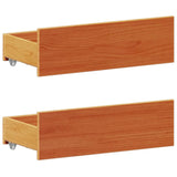 Bookcase Bed without Mattress Wax Brown 160x200 cm Solid Wood Pine 3308917