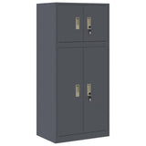 Storage Cabinet 2 pcs Anthracite 60 x 40 x 130 cm Steel 3438689